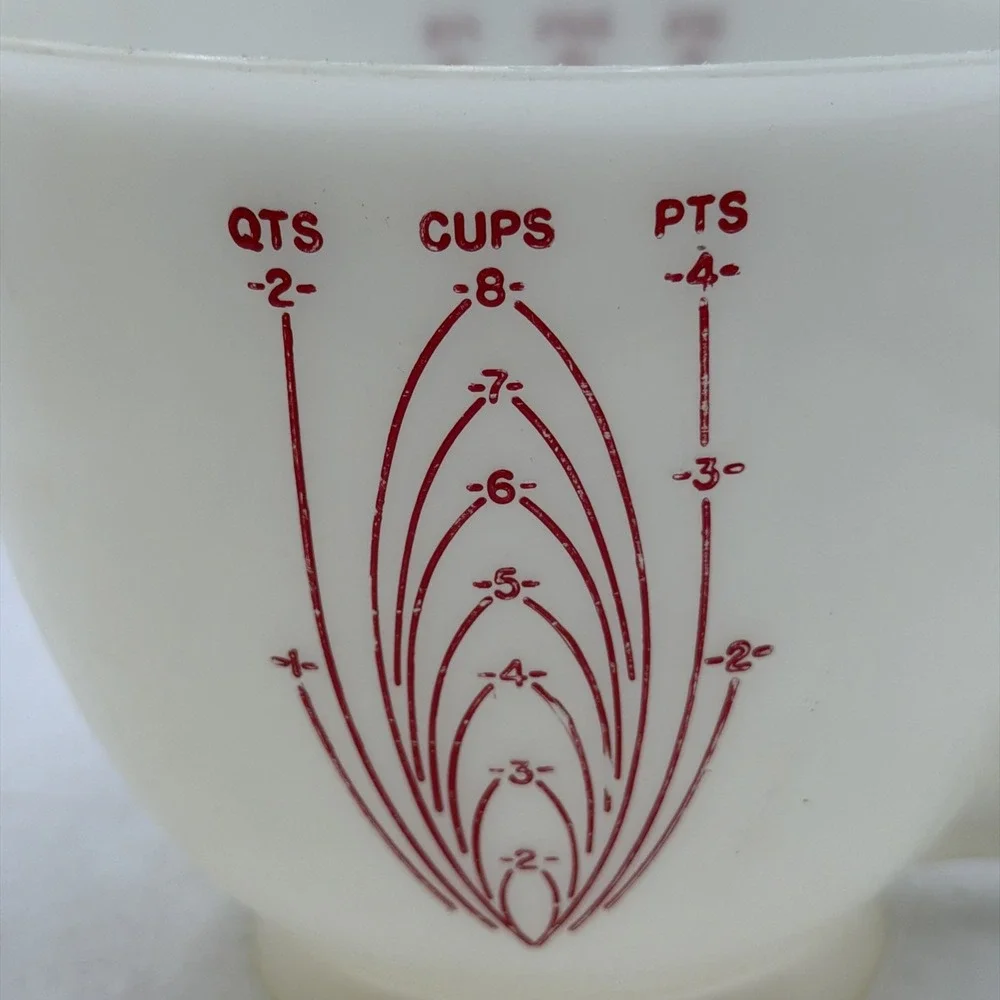 Vintage TUPPERWARE Mix N Store 8 Cup 2 Qt Measuring Bowl Pitcher No Lid 500-2